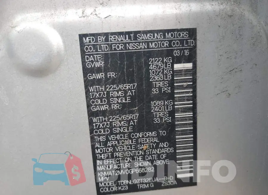 KNMAT2MV0GP668282 Photo# 10