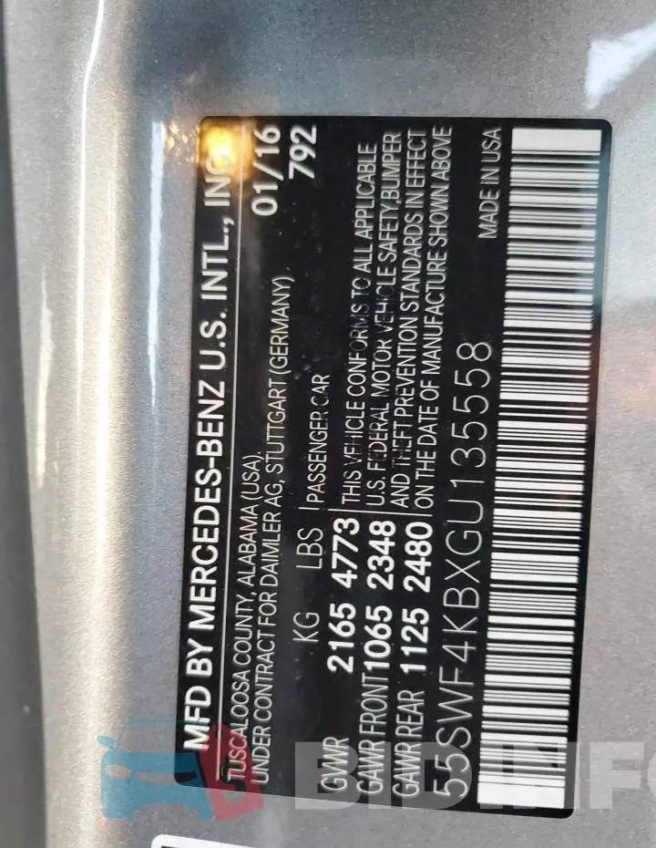 55SWF4KBXGU135558 Photo# 12