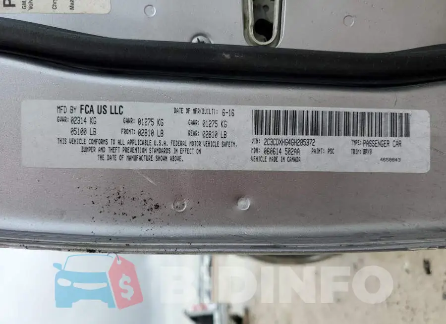 2C3CDXHG4GH285372 Photo# 10
