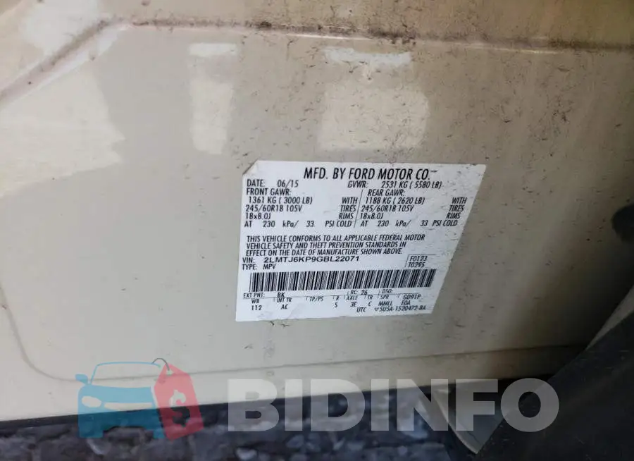 2LMTJ6KP9GBL22071 Photo# 10