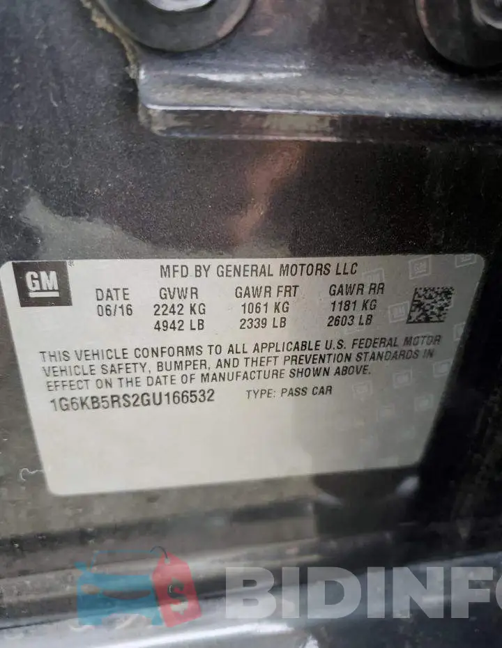 1G6KB5RS2GU166532 Photo# 10