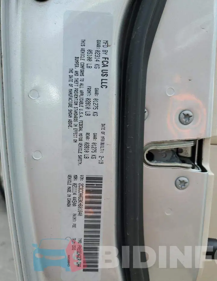 2C3CCAAG3KH601640 Photo# 10