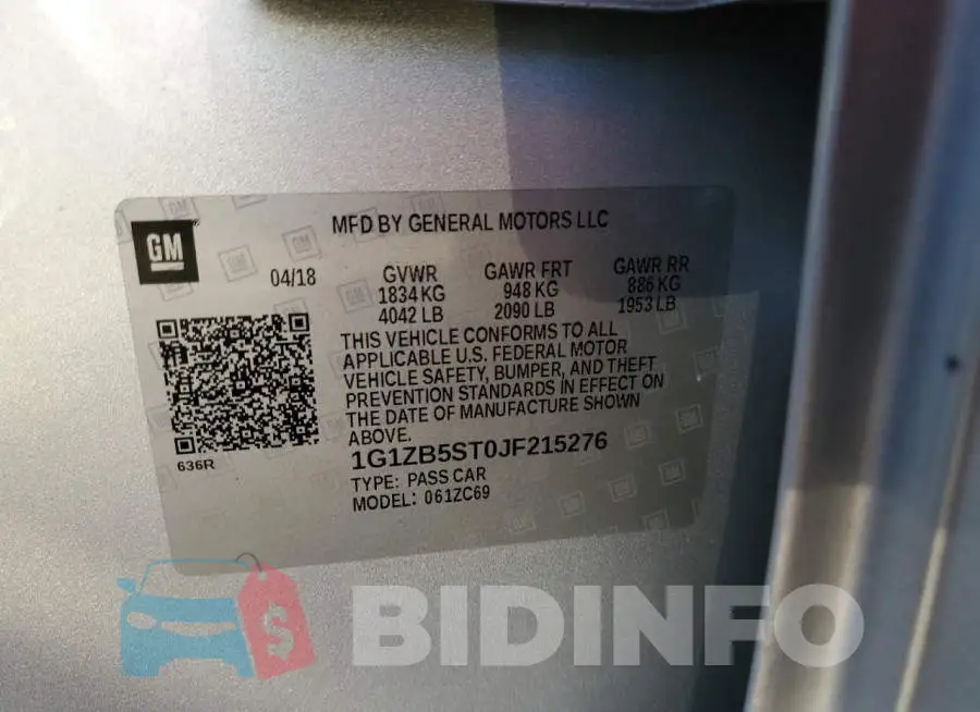 1G1ZB5ST0JF215276 Photo# 10