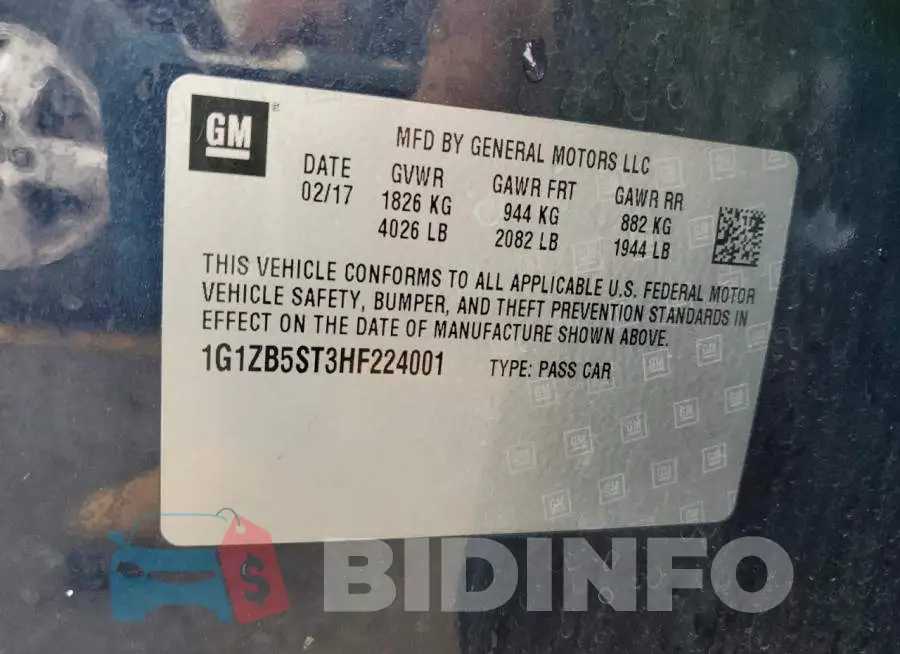 1G1ZB5ST3HF224001 Photo# 10