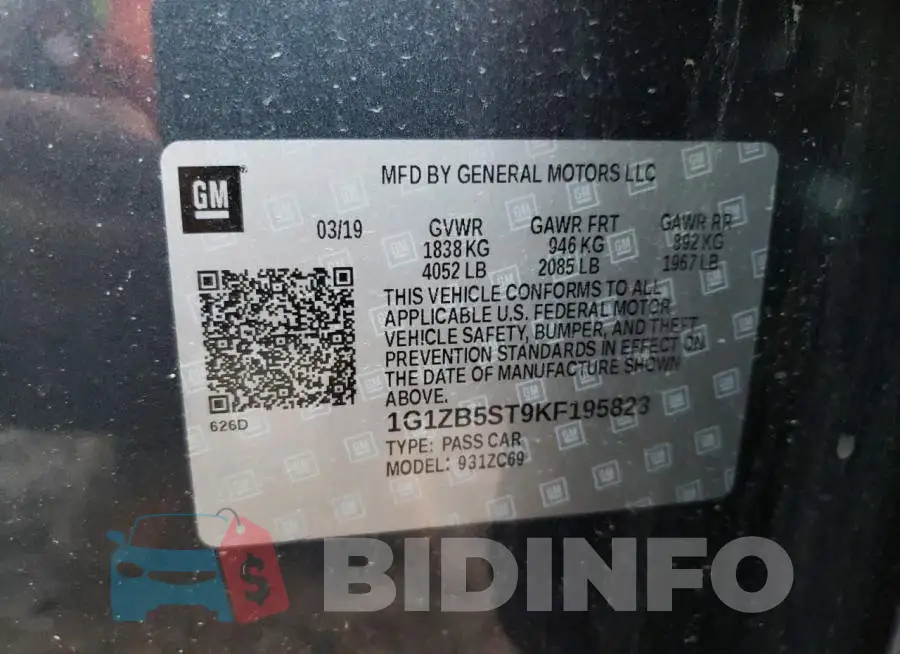1G1ZB5ST9KF195823 Photo# 13