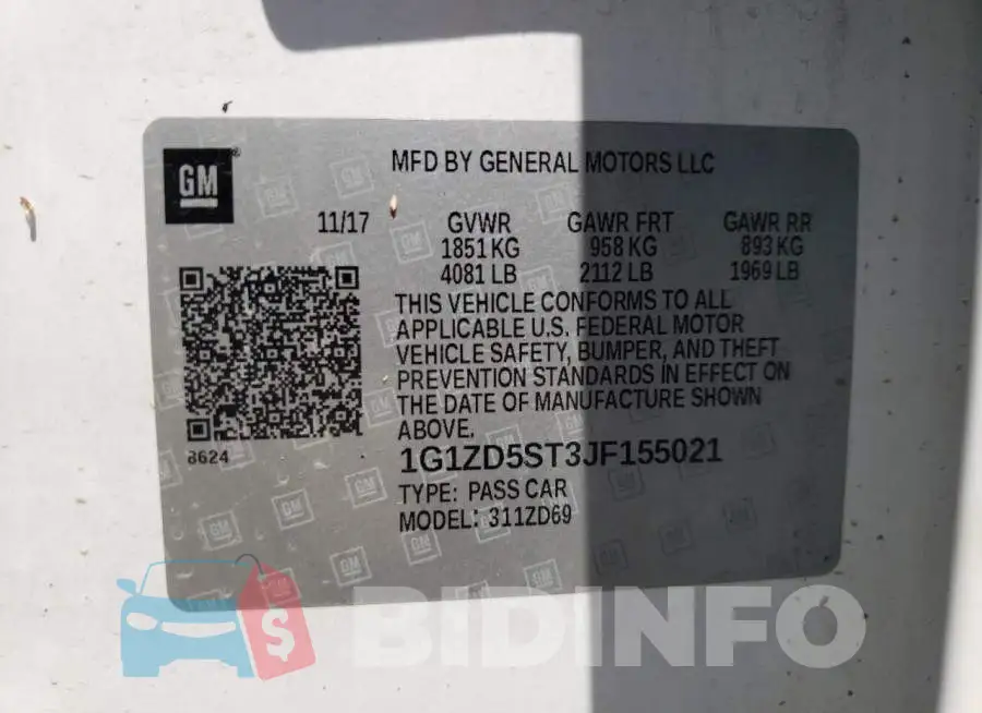 1G1ZD5ST3JF155021 Photo# 10