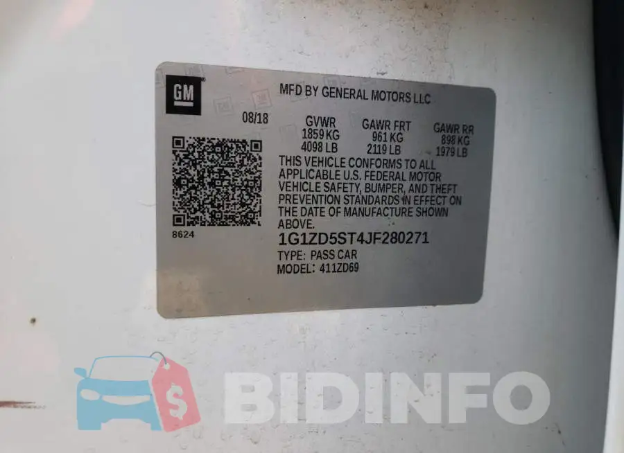 1G1ZD5ST4JF280271 Photo# 12