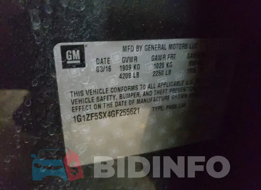 1G1ZF5SX4GF255621 Photo# 10
