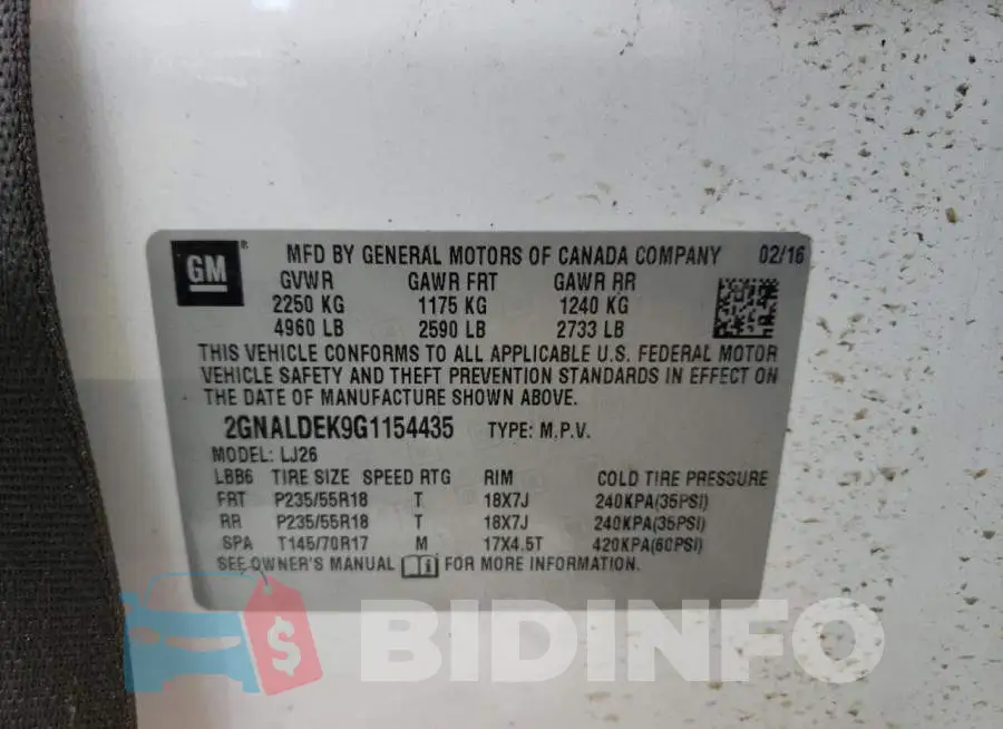 2GNALDEK9G1154435 Photo# 10