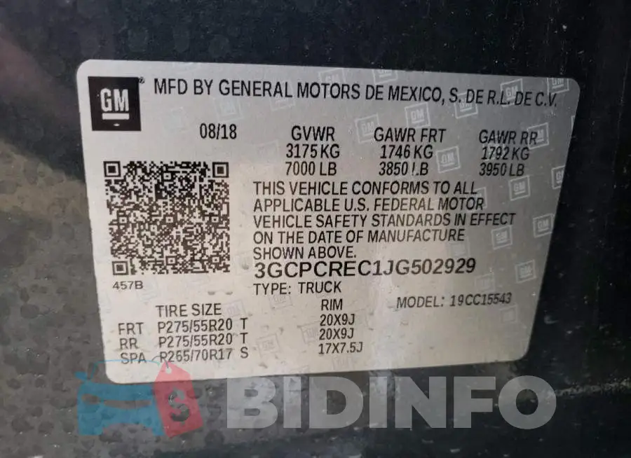 3GCPCREC1JG502929 Photo# 10