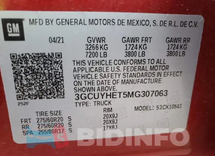 3GCUYHET5MG307063 Photo# 10