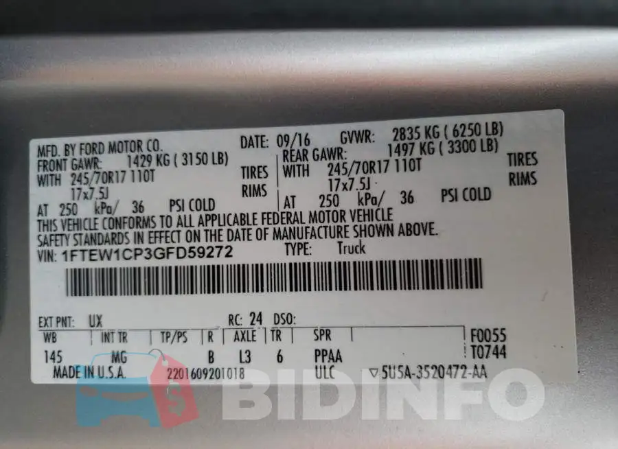 1FTEW1CP3GFD59272 Photo# 12
