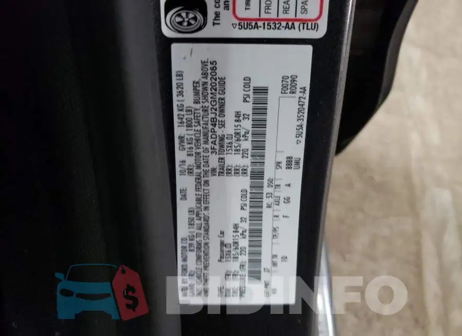 3FADP4BJ2GM202085 Photo# 10