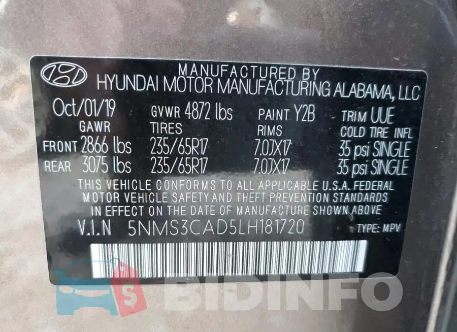 5NMS3CAD5LH181720 Photo# 10