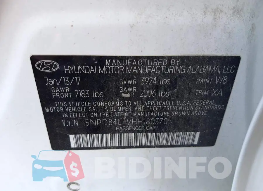 5NPD84LF9HH180370 Photo# 10