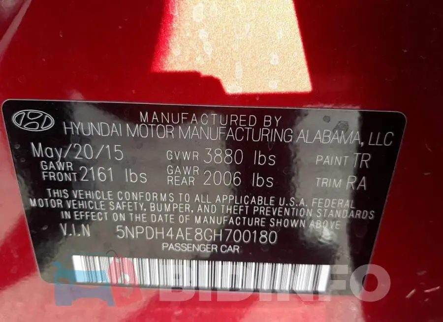 5NPDH4AE8GH700180 Photo# 10