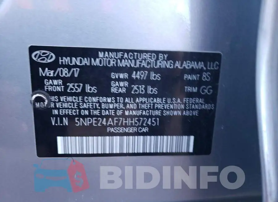 5NPE24AF7HH572451 Photo# 12