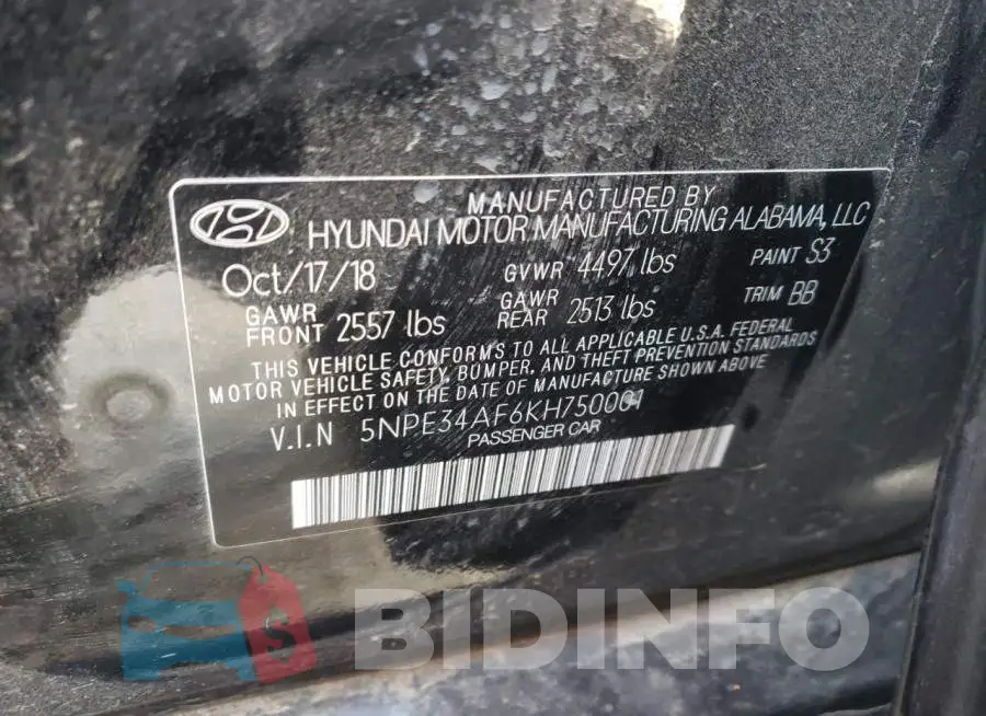 5NPE34AF6KH750001 Photo# 12