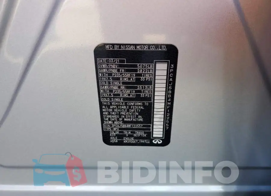 3PCAJ5BB4MF122557 Photo# 10