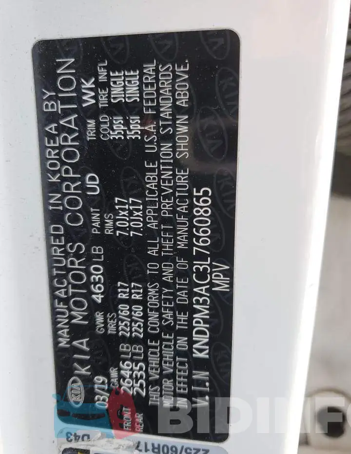 KNDPM3AC3L7660865 Photo# 10