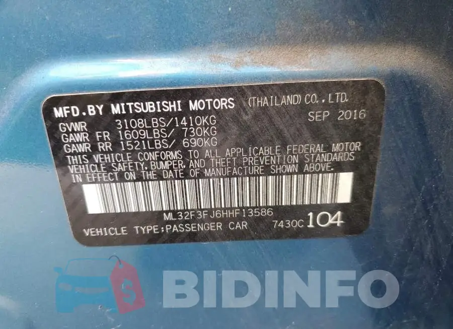 ML32F3FJ6HHF13586 Photo# 13