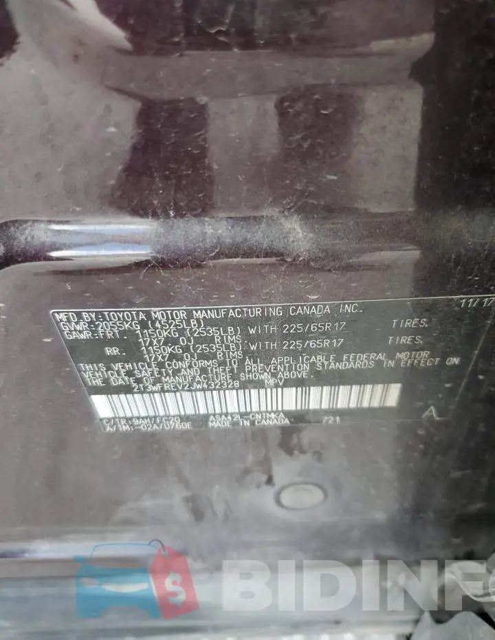 2T3WFREV2JW432328 Photo# 10