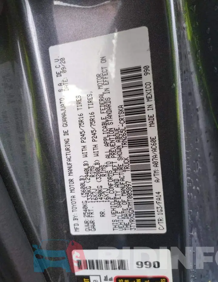 3TYRX5GN7MT005897 Photo# 10