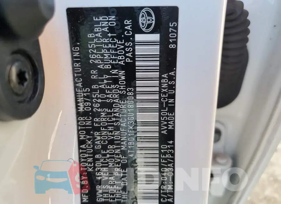 4T1BD1FK3GU180083 Photo# 13