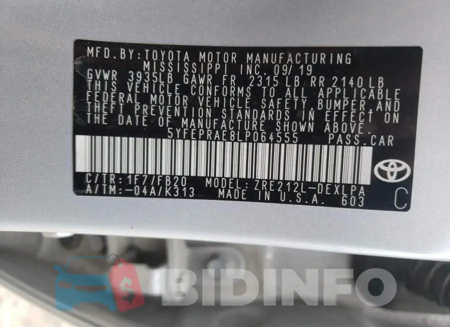 5YFEPRAE8LP064555 Photo# 10