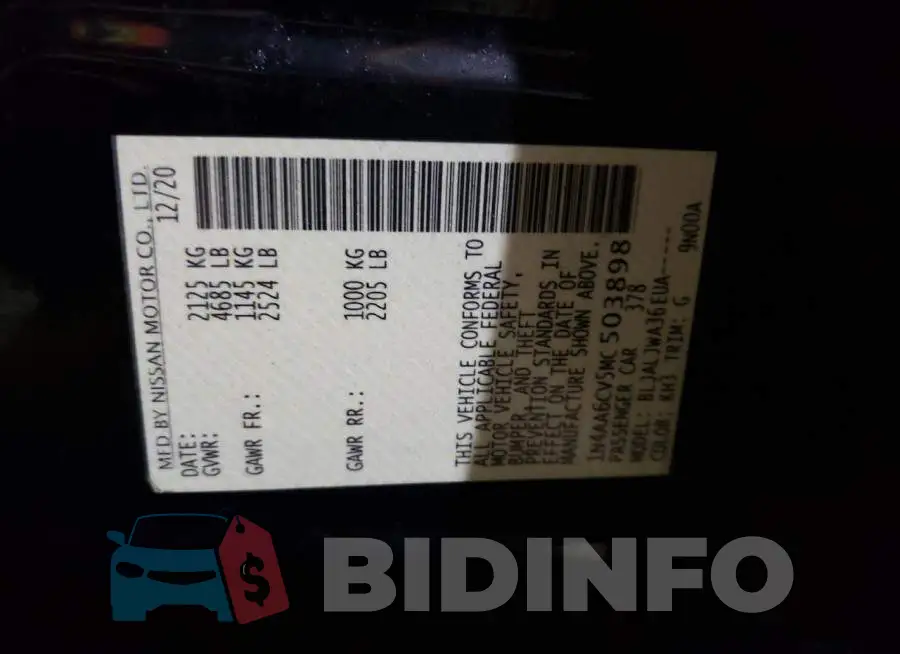 1N4AA6CV5MC503898 Photo# 12