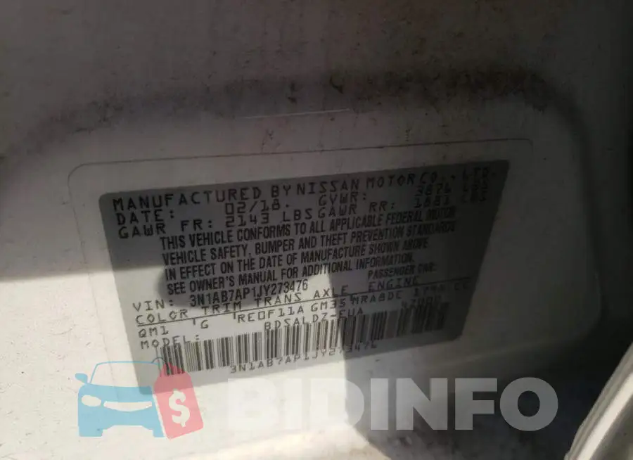 3N1AB7AP1JY273476 Photo# 10