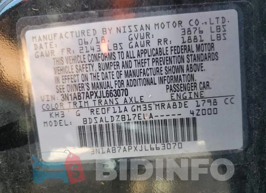 3N1AB7APXJL663070 Photo# 10