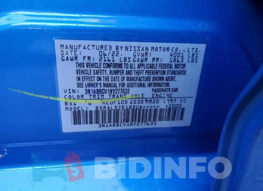 3N1AB8CV1NY277633 Photo# 12