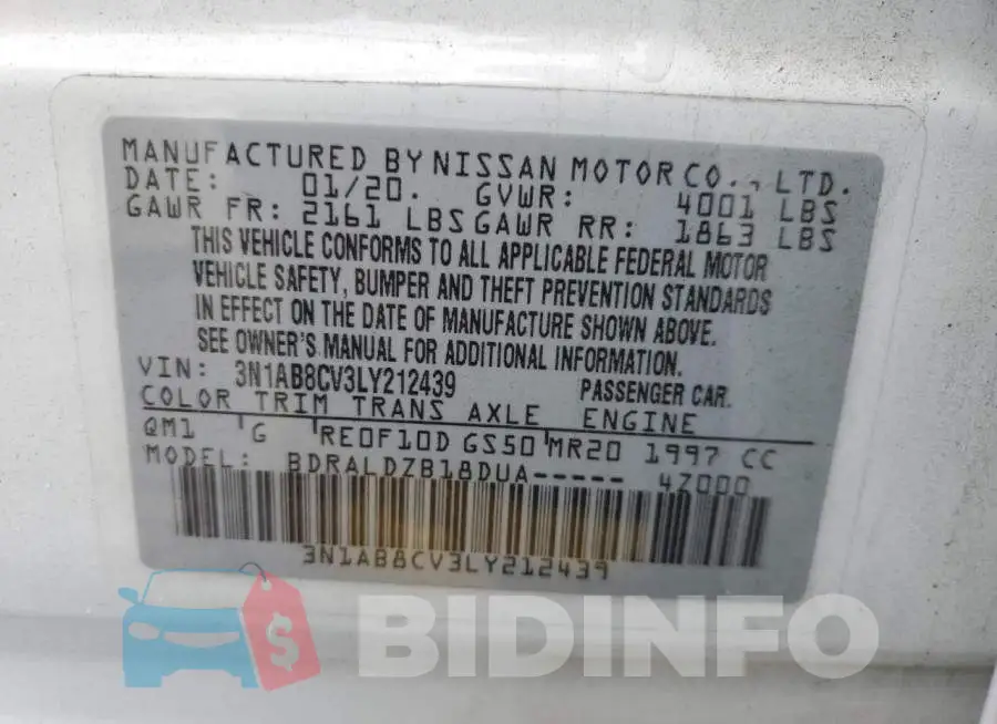 3N1AB8CV3LY212439 Photo# 10