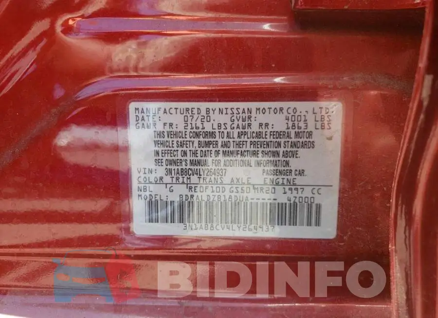 3N1AB8CV4LY264937 Photo# 10