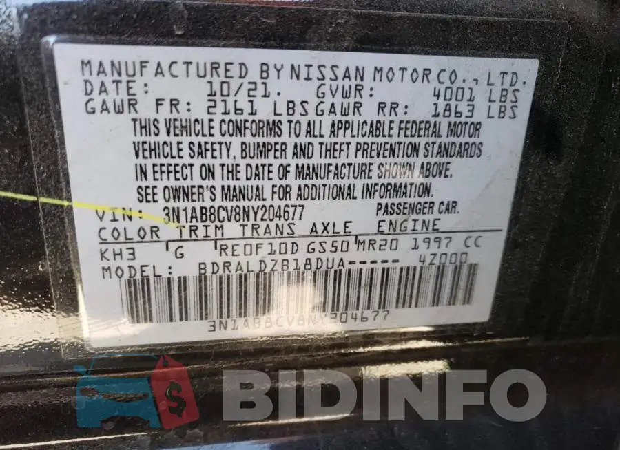 3N1AB8CV8NY204677 Photo# 12
