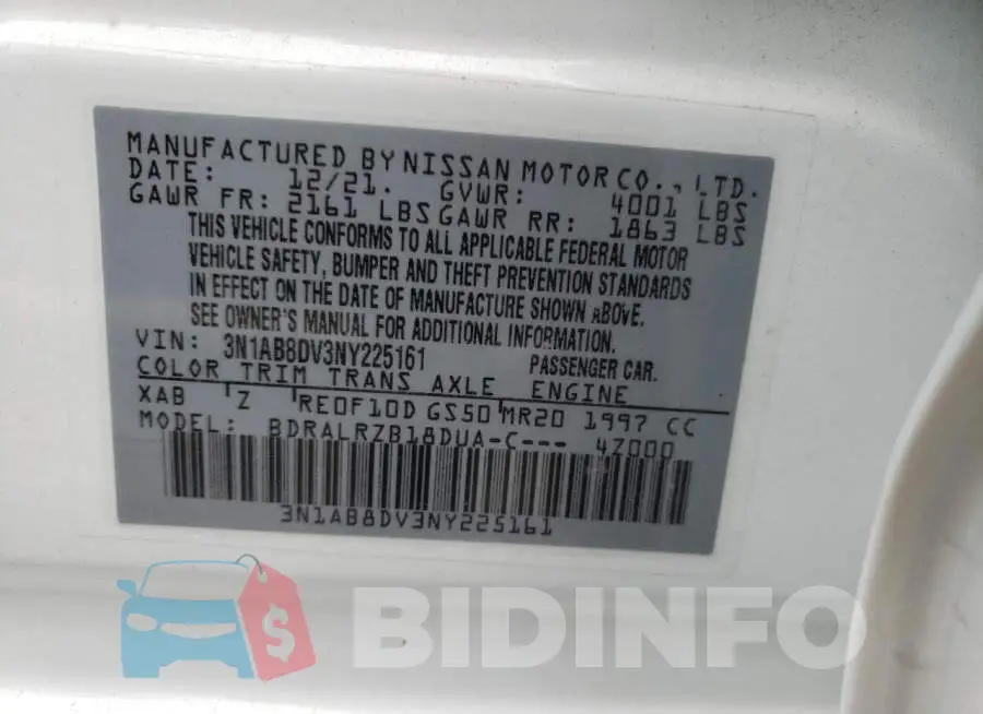 3N1AB8DV3NY225161 Photo# 10