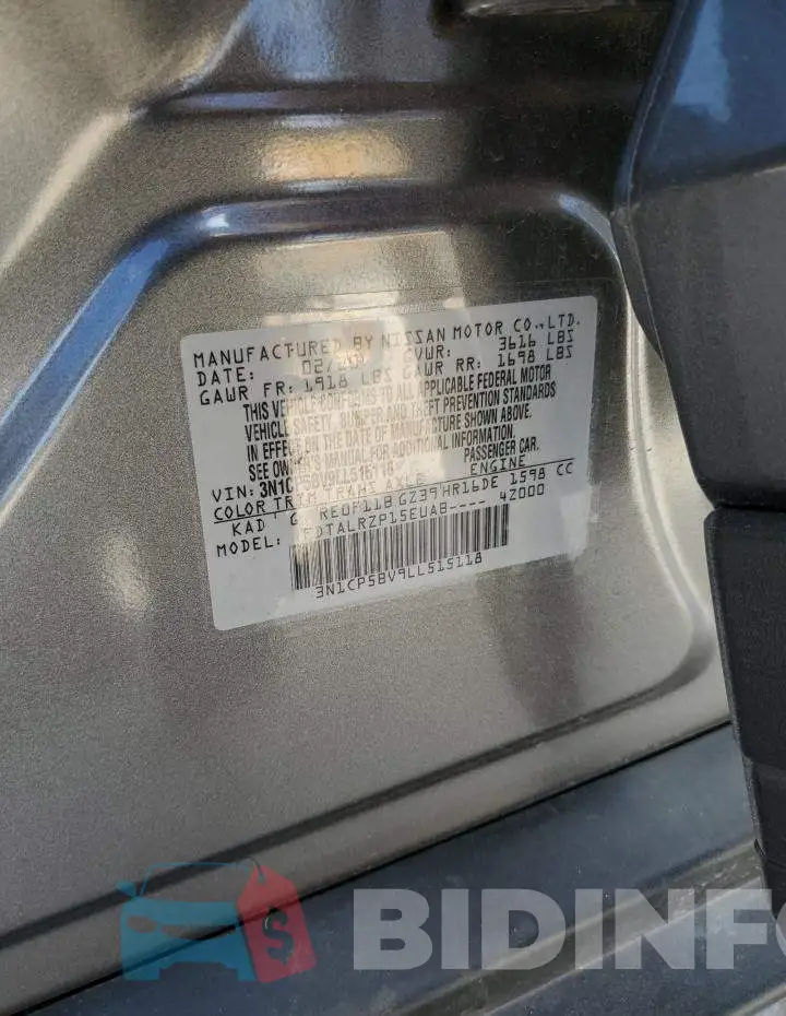 3N1CP5BV9LL515118 Photo# 10