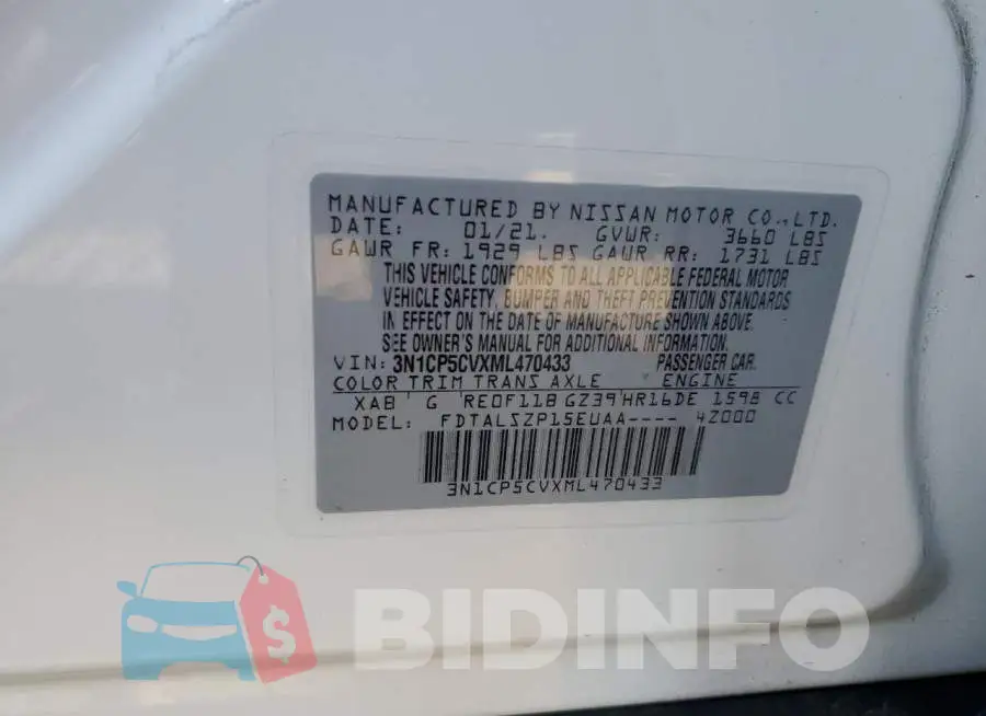3N1CP5CVXML470433 Photo# 10
