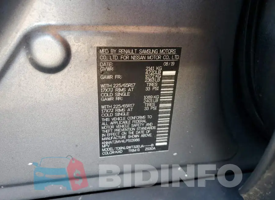 KNMAT2MV4LP513986 Photo# 10