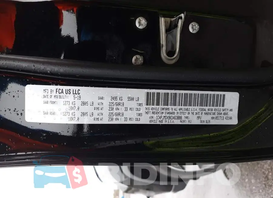 1C4PJMDX9KD463888 Photo# 10