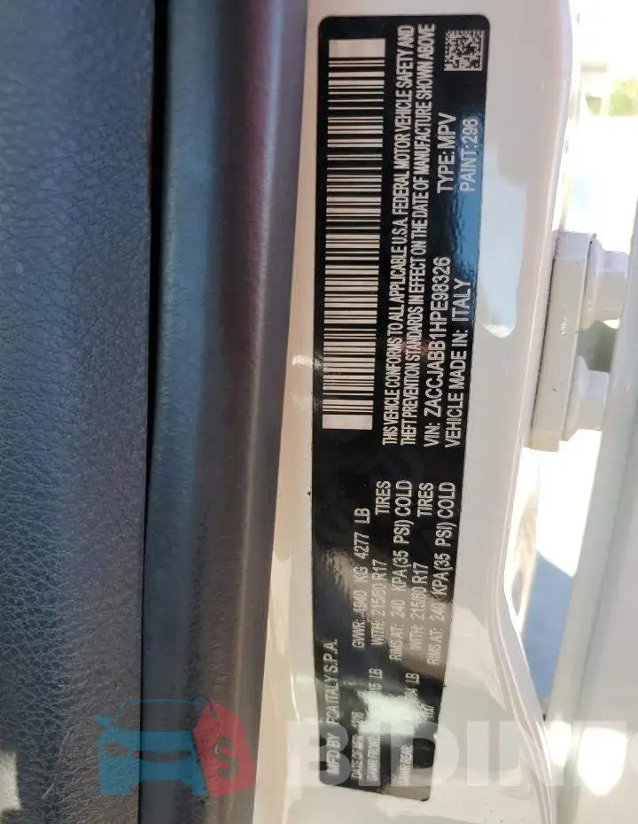 ZACCJABB1HPE98326 Photo# 10