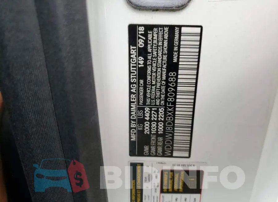 WDDWJ8DBXKF809688 Photo# 10