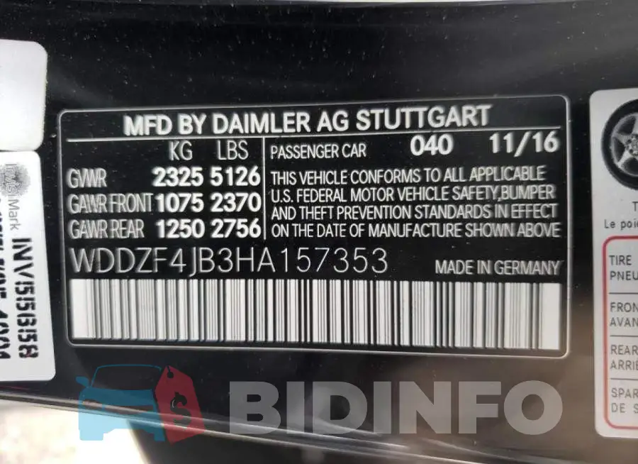 WDDZF4JB3HA157353 Photo# 10