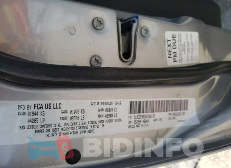 1C3CDFBB2GD766130 Photo# 10