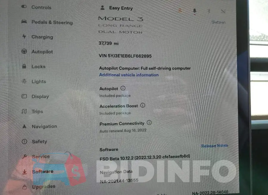 5YJ3E1EB6LF662895 Photo# 8