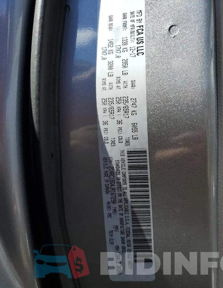 2C4RC1BG4JR167290 Photo# 10