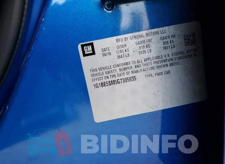 1G1BE5SM5G7305835 Photo# 10
