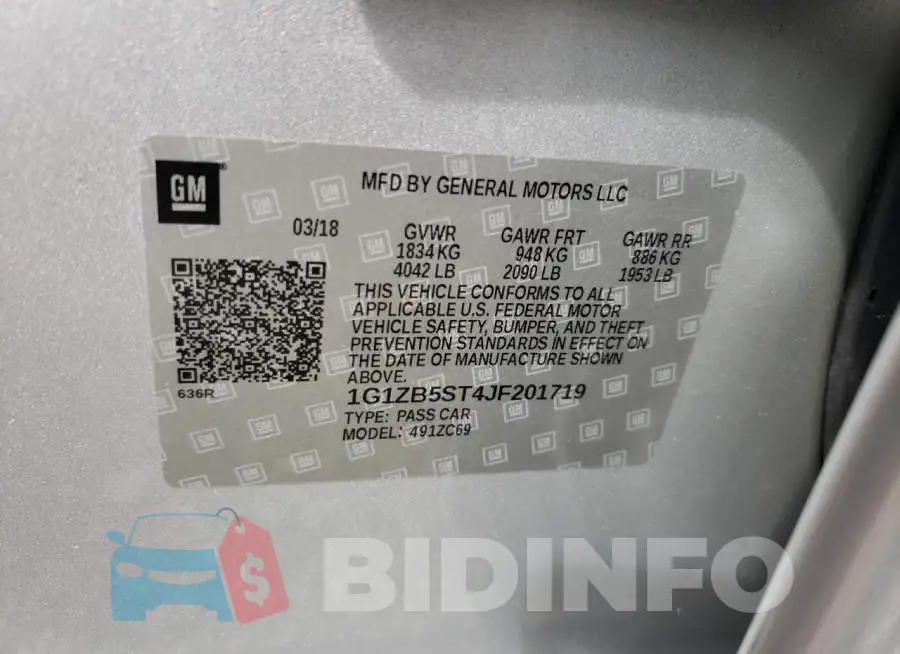 1G1ZB5ST4JF201719 Photo# 10