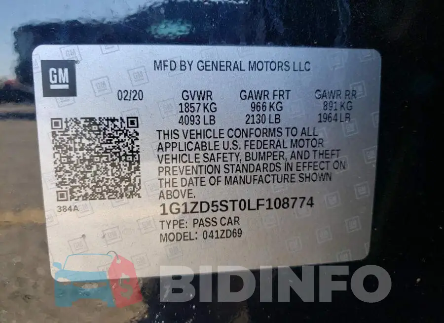 1G1ZD5ST0LF108774 Photo# 10